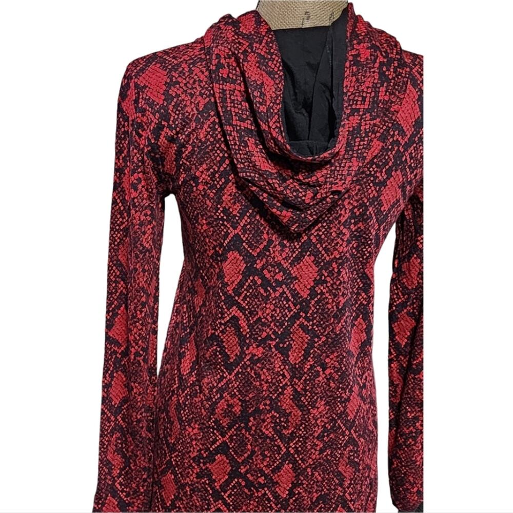 Michael Kors Red And Black Python Snakeskin Hoode… - image 5
